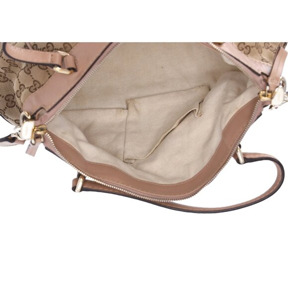 GUCCI Mayfair GG Handbag 269894 Beige Pink Beige Jacquard Leather - Picture 9 of 9